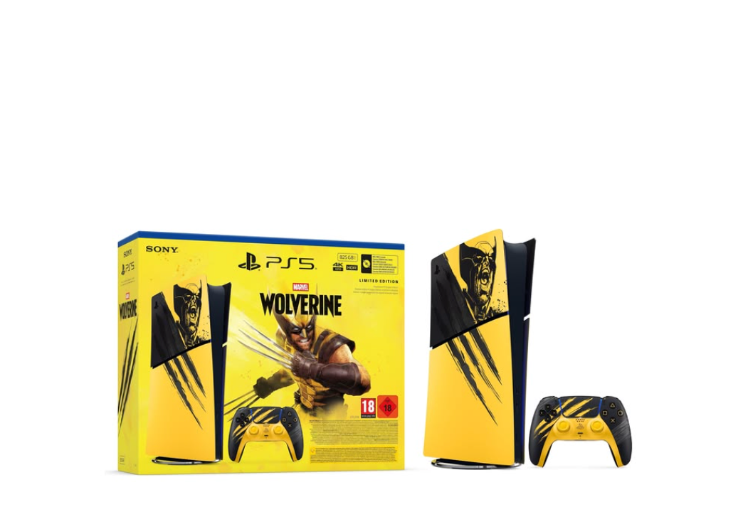 Zestaw z konsolą PlayStation 5 Slim Edycja Cyfrowa Bojowy żółty Marvel's Wolverine + DualSense