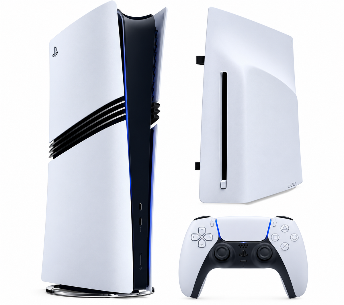 Console PlayStation 5 Pro Biało-czarny + Odłączany napęd Blu-ray Ultra HD 4K