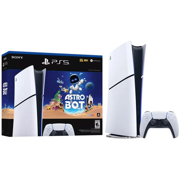Zestaw z konsolą PlayStation 5 Sony Edycja Standardowa model Slim + Astro Bot (Odnowiony)