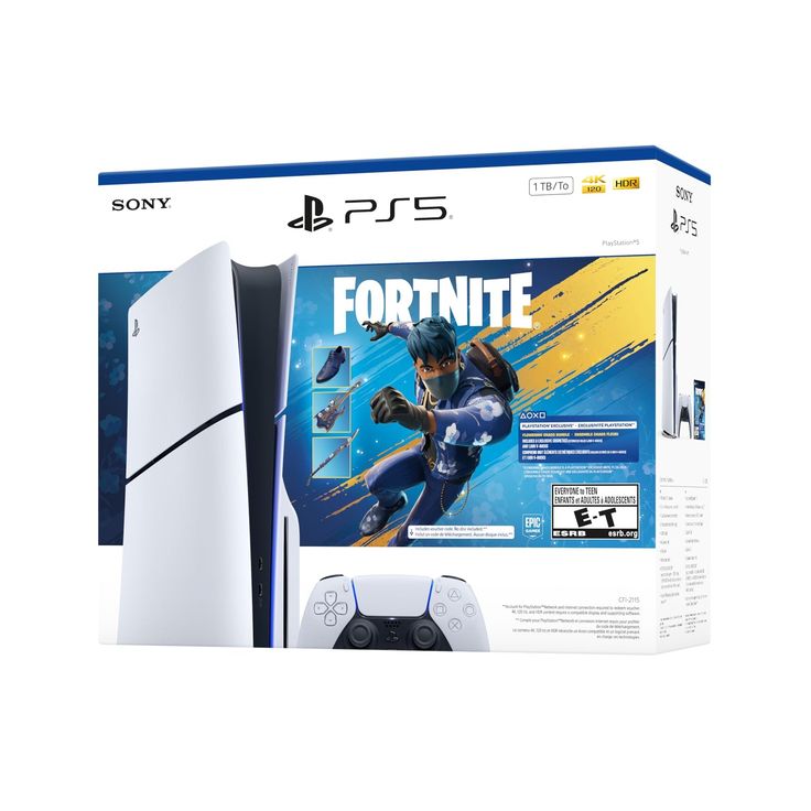 Zestaw z konsolą PlayStation 5 Slim Standard Fortnite Flowering Chaos Edycja Limitowana Biały